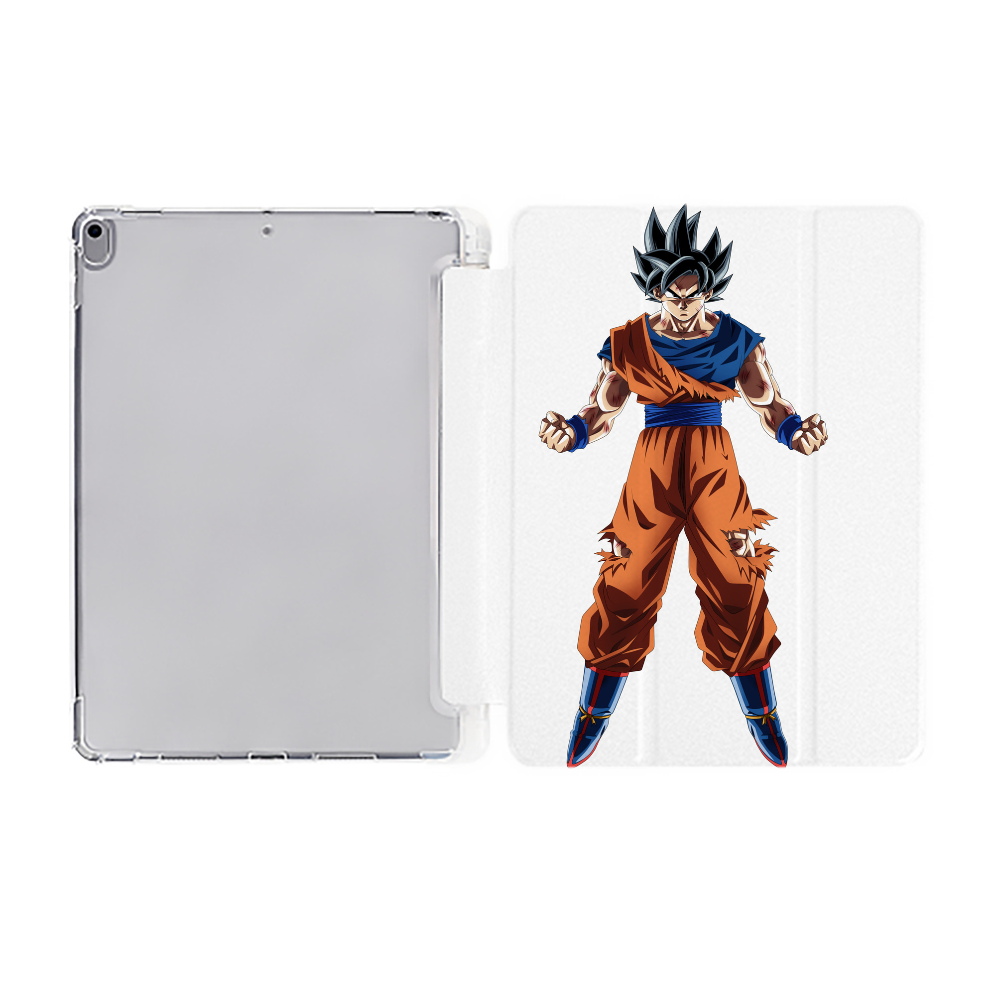 （画像用） ドラゴンボール 孫悟空（そん ごくう）Son Goku カカロット DRAGON BALL Kakarotto IPad ケース ペン収納付き 三つ折りスタンド PUレザー×シリコン 対応機種9.5/10.5/10.9インチ